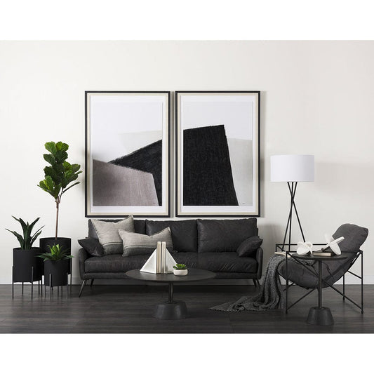 Mercana - Pages I by Mercana Studio a Hand Embelished Textured Framed Art Print Matted under Glass - 14012 view 2