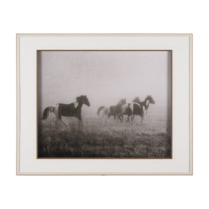 Mercana - Painted Horses on the Run by Debra Van Swearingen a Hand Embellished Framed Art Print Matted under G - 15460 view 1