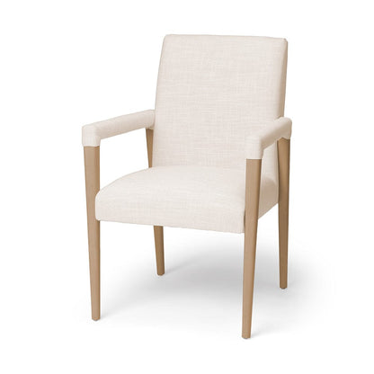 Mercana - Palisades Cream Fabric Wrap Brown Wood Frame Dining Chair - 68194 view 1