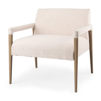 Mercana - Palisades Cream Upholstery w/ Solid Wood Accent Chair - 69919 view 1