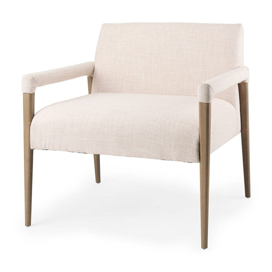 Mercana - Palisades Cream Upholstery w/ Solid Wood Accent Chair - 69919 view 1