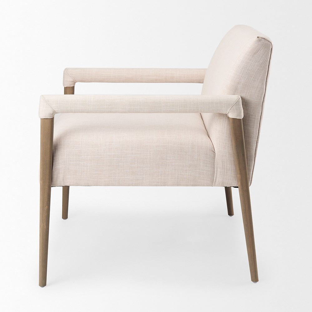 Mercana - Palisades Cream Upholstery w/ Solid Wood Accent Chair - 69919 view 3