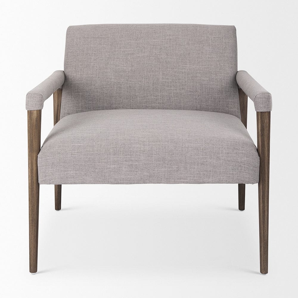 Mercana - Palisades Gray Fabric w/ Brown Wood Frame Accent Chair - 69822 view 2