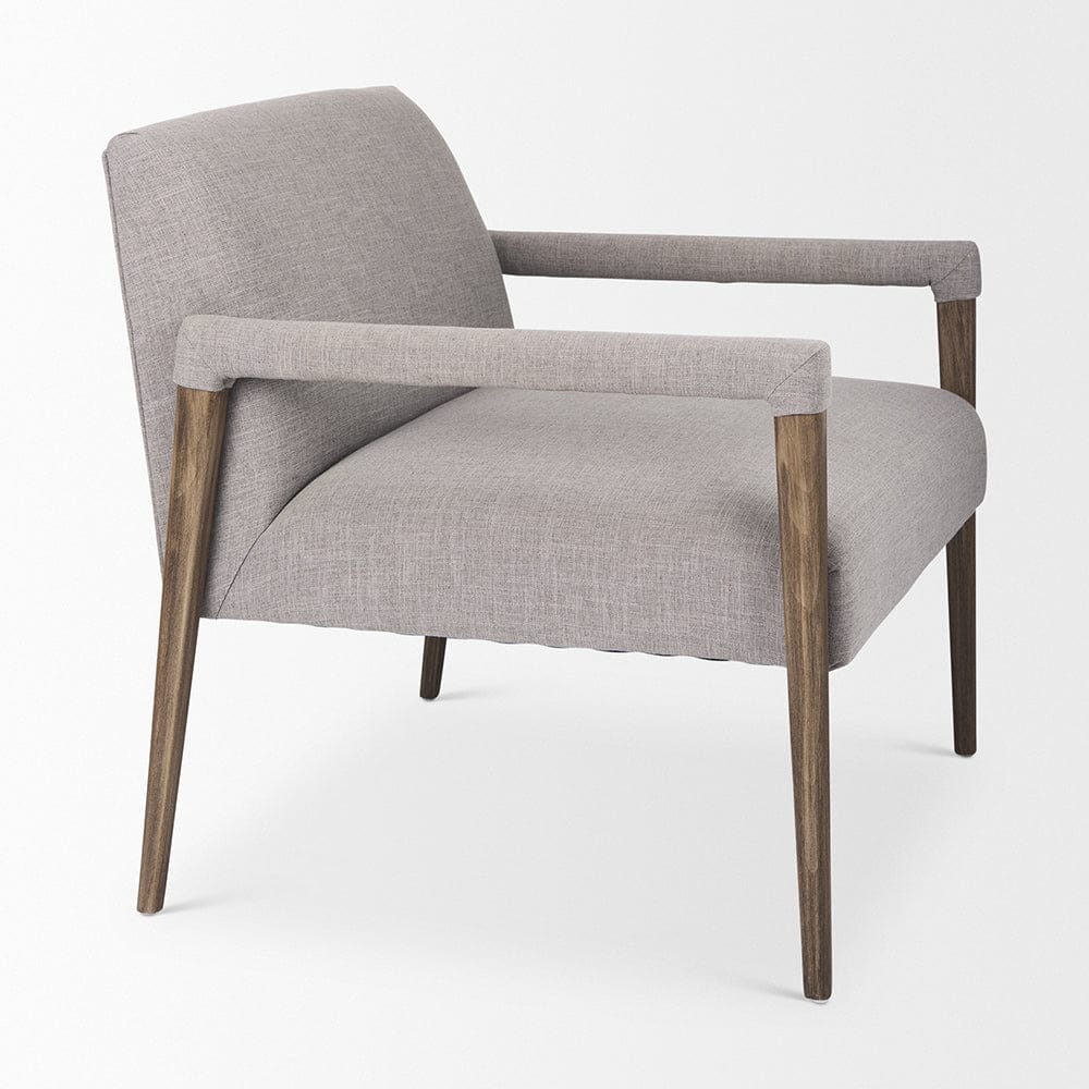 Mercana - Palisades Gray Fabric w/ Brown Wood Frame Accent Chair - 69822 view 5