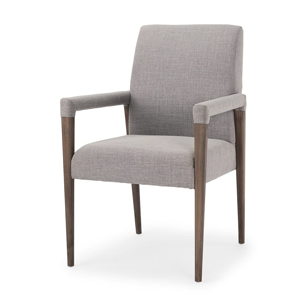 Mercana - Palisades Grey Fabric Wrap Brown Wooden Frame Dining Chair - 68195_CLOSEOUT view 1