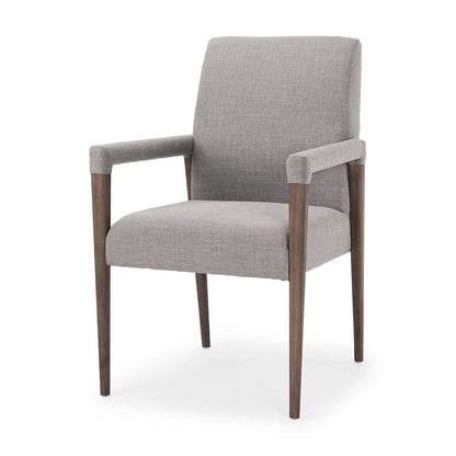 Mercana - Palisades Grey Fabric Wrap Brown Wooden Frame Dining Chair - 68195_CLOSEOUT view 1