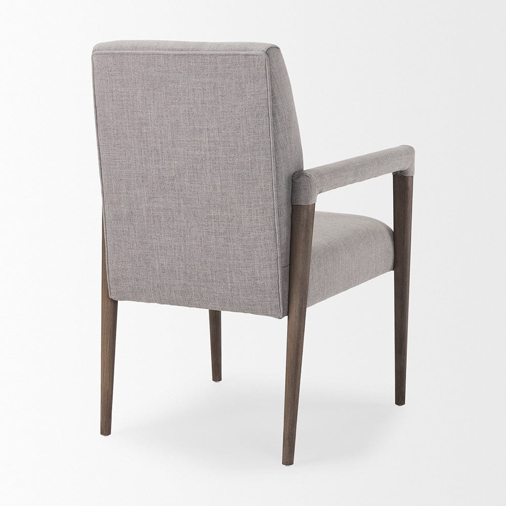 Mercana - Palisades Grey Fabric Wrap Brown Wooden Frame Dining Chair - 68195_CLOSEOUT view 3