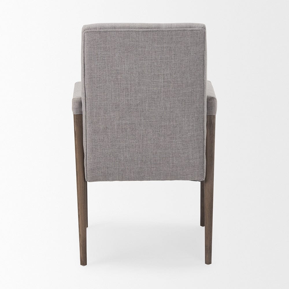 Mercana - Palisades Grey Fabric Wrap Brown Wooden Frame Dining Chair - 68195_CLOSEOUT view 4