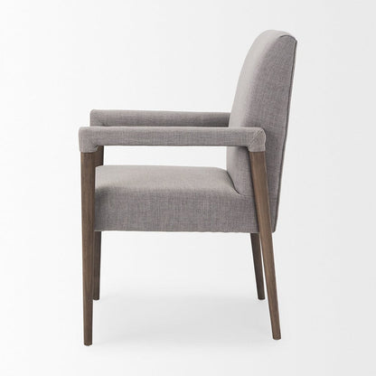 Mercana - Palisades Grey Fabric Wrap Brown Wooden Frame Dining Chair - 68195_CLOSEOUT view 5