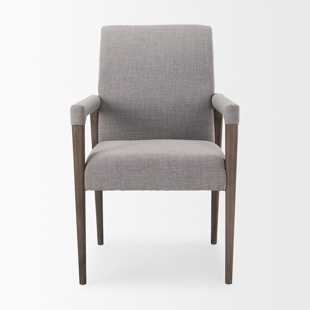 Mercana - Palisades Grey Fabric Wrap Brown Wooden Frame Dining Chair - 68195_CLOSEOUT view 6
