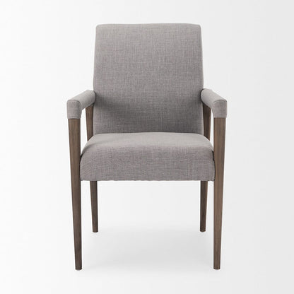 Mercana - Palisades Grey Fabric Wrap Brown Wooden Frame Dining Chair - 68195_CLOSEOUT view 6