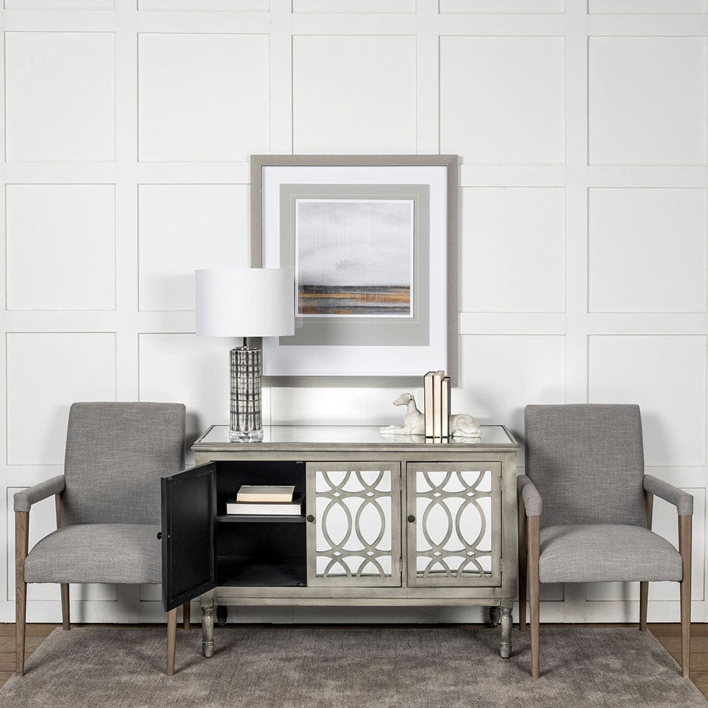 Mercana - Palisades Grey Fabric Wrap Brown Wooden Frame Dining Chair - 68195_CLOSEOUT view 7