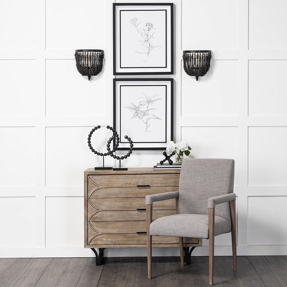 Mercana - Palisades Grey Fabric Wrap Brown Wooden Frame Dining Chair - 68195_CLOSEOUT view 8