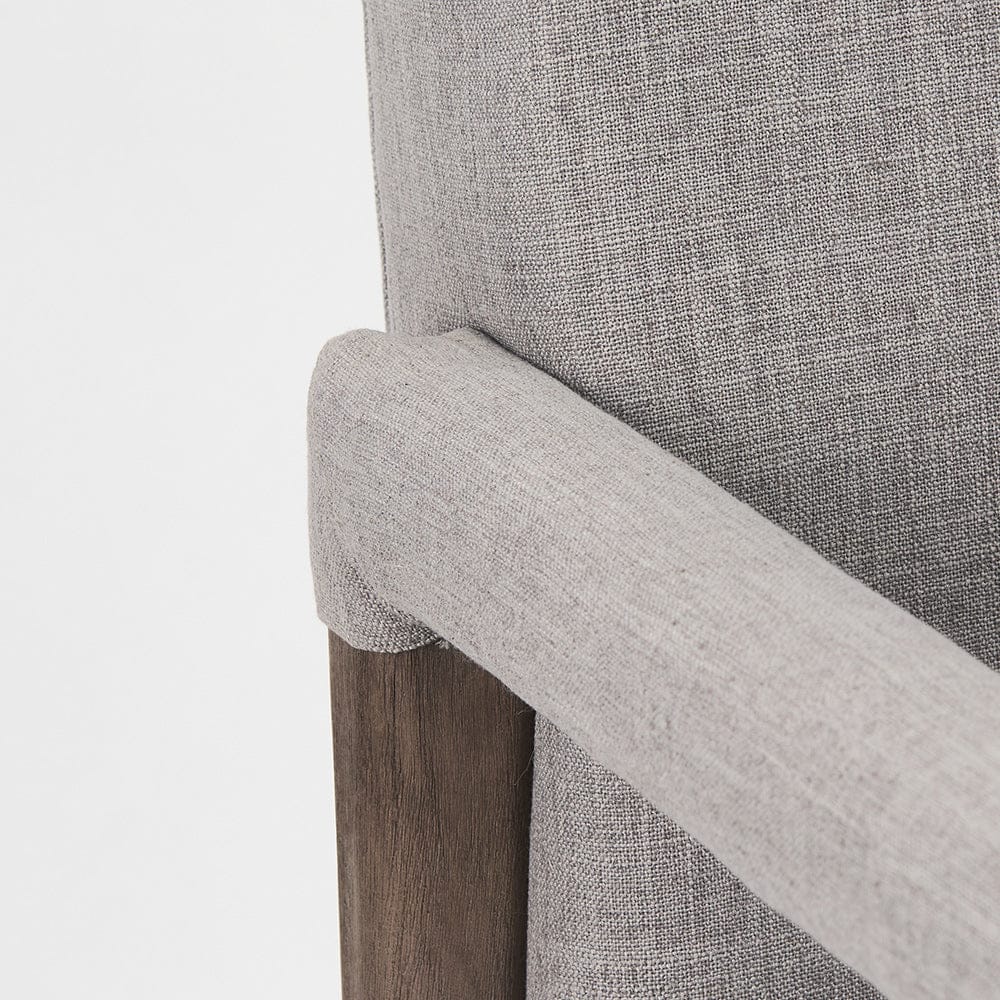 Mercana - Palisades Grey Fabric Wrap Brown Wooden Frame Dining Chair - 68195_CLOSEOUT view 10