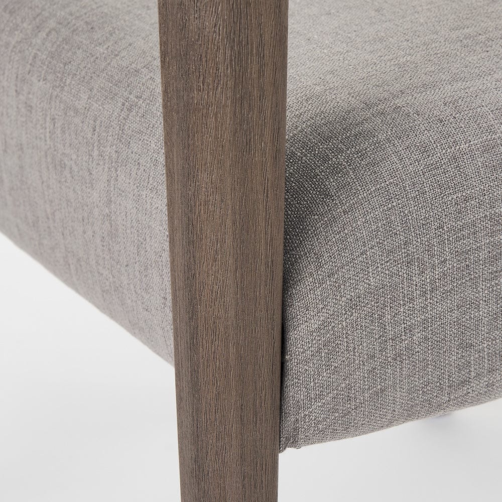 Mercana - Palisades Grey Fabric Wrap Brown Wooden Frame Dining Chair - 68195_CLOSEOUT view 12
