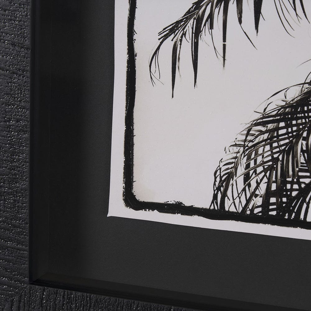 Mercana - Palm Tree Sepia I by Debra Van Swearingen a Hand Embellished Framed Art Print Matted under Glass - 15534 view 5