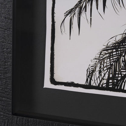 Mercana - Palm Tree Sepia I by Debra Van Swearingen a Hand Embellished Framed Art Print Matted under Glass - 15534 view 5