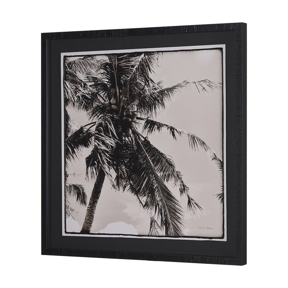 Mercana - Palm Tree Sepia II by Debra Van Swearingen a Hand Embellished Framed Art Print Matted under Glass - 15535 view 2