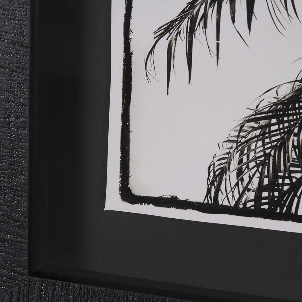Mercana - Palm Tree Sepia II by Debra Van Swearingen a Hand Embellished Framed Art Print Matted under Glass - 15535 view 5