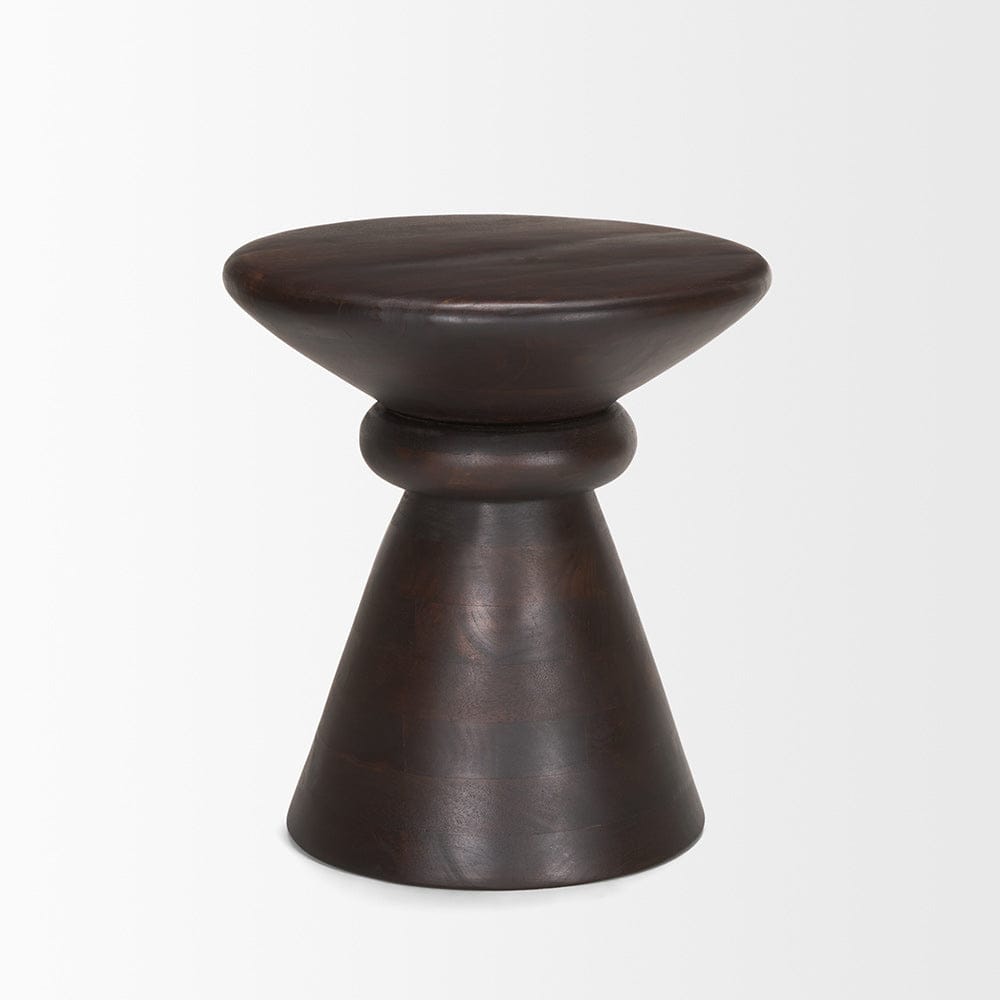 Mercana - Palmera Dark Brown Wood Pedestal Accent Table - 70511 view 2