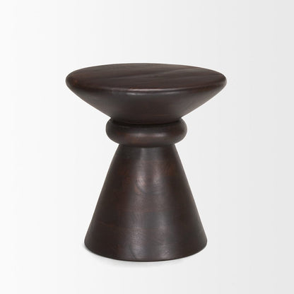 Mercana - Palmera Dark Brown Wood Pedestal Accent Table - 70511 view 2