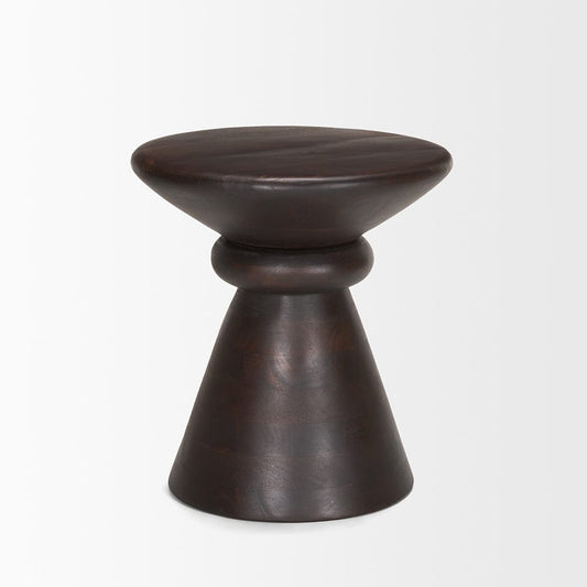 Mercana - Palmera Dark Brown Wood Pedestal Accent Table - 70511 view 2