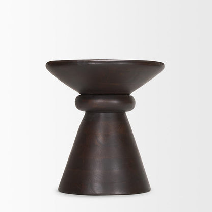 Mercana - Palmera Dark Brown Wood Pedestal Accent Table - 70511 view 3