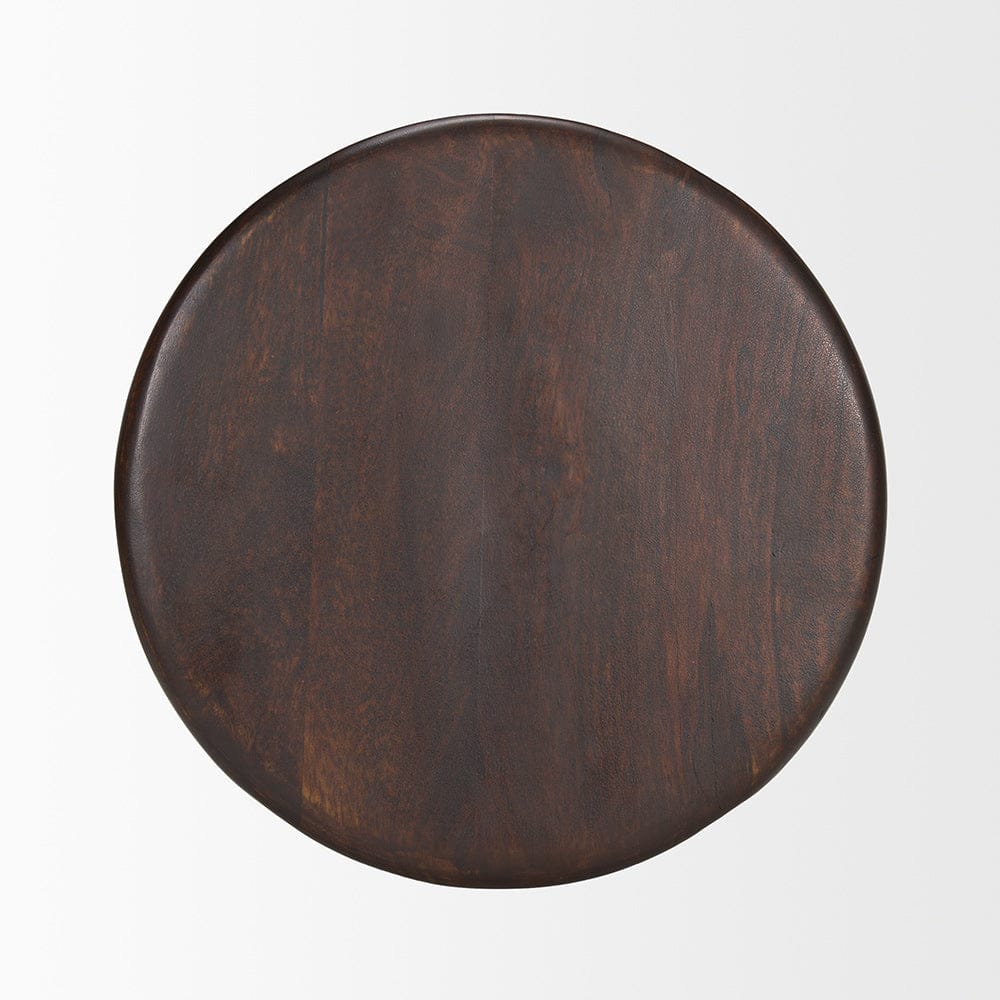 Mercana - Palmera Dark Brown Wood Pedestal Accent Table - 70511 view 4