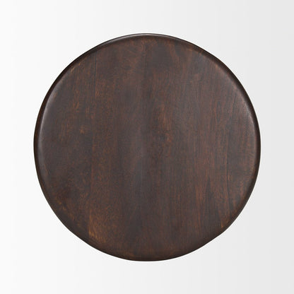 Mercana - Palmera Dark Brown Wood Pedestal Accent Table - 70511 view 4