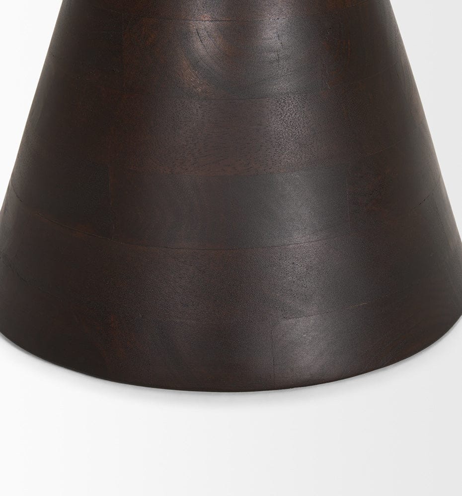 Mercana - Palmera Dark Brown Wood Pedestal Accent Table - 70511 view 7