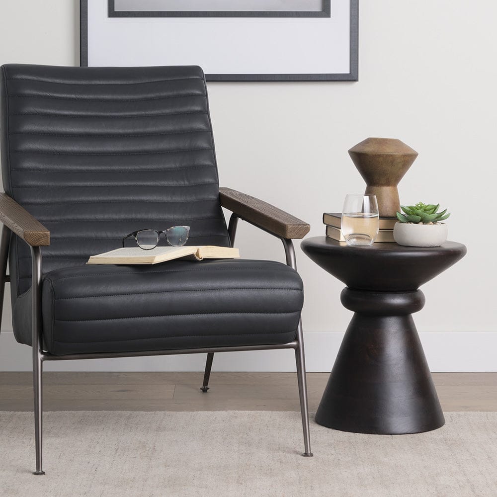 Mercana - Palmera Dark Brown Wood Pedestal Accent Table - 70511 view 8