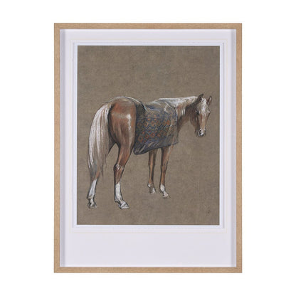 Mercana - Palomino Blanket by Mercana Studio a Hand Embellished Textured Framed Art Print - 15149 view 1