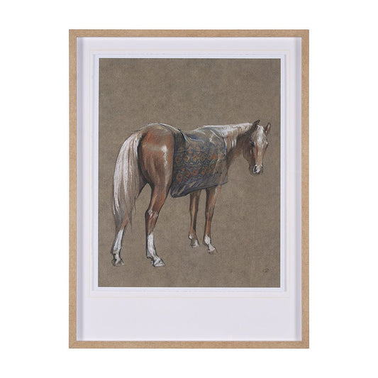 Mercana - Palomino Blanket by Mercana Studio a Hand Embellished Textured Framed Art Print - 15149 view 1