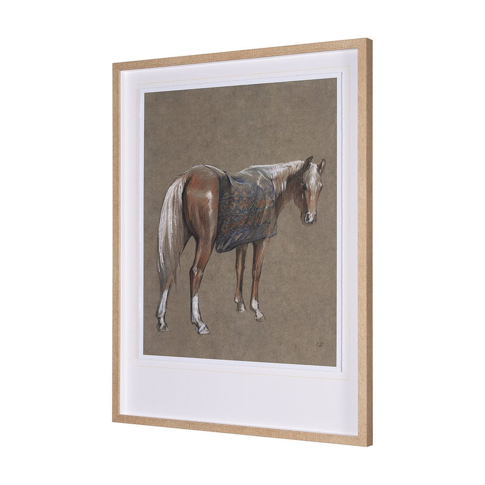 Mercana - Palomino Blanket by Mercana Studio a Hand Embellished Textured Framed Art Print - 15149 view 2