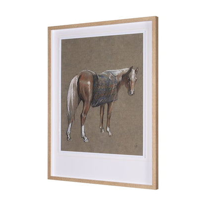 Mercana - Palomino Blanket by Mercana Studio a Hand Embellished Textured Framed Art Print - 15149 view 2