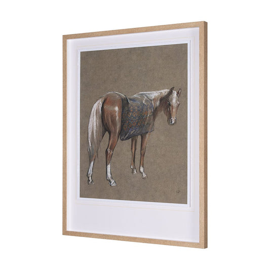 Mercana - Palomino Blanket by Mercana Studio a Hand Embellished Textured Framed Art Print - 15149 view 2