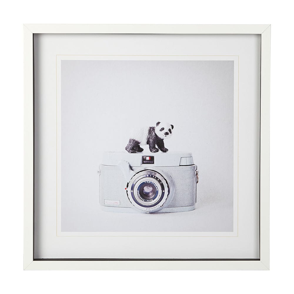 Mercana - Panda & Vintage Camera by Susannah Tucker Photography a Framed Art Print Matted under Glass - 12080 view 1
