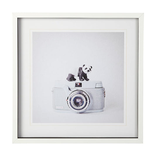 Mercana - Panda & Vintage Camera by Susannah Tucker Photography a Framed Art Print Matted under Glass - 12080 view 1