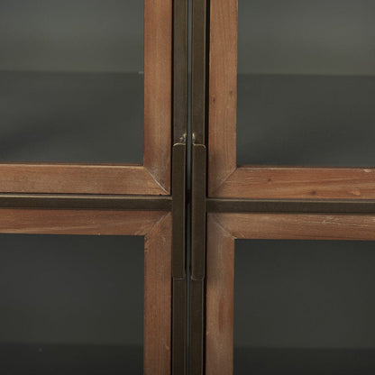 Mercana - Pandora Dark Brass Metal W/Red Wood 2 Door Accent Cabinet - 69916_CLOSEOUT view 8