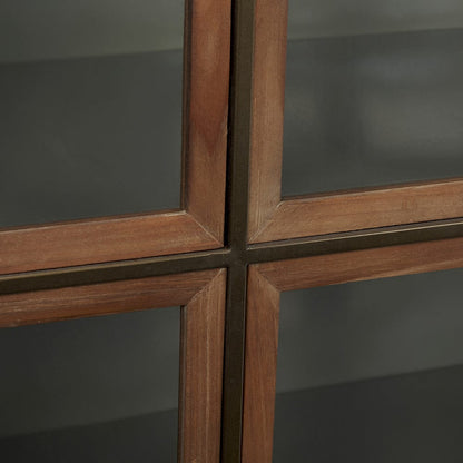 Mercana - Pandora Dark Brass Metal W/Red Wood 2 Door Accent Cabinet - 69916_CLOSEOUT view 9