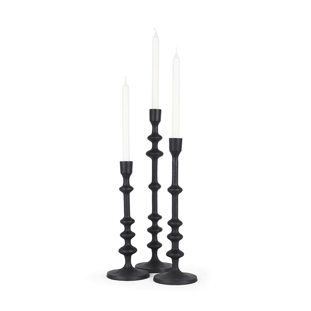 Mercana - Paolo Matte Black Metal Candle Holder (Set of 3) - 70673 view 1