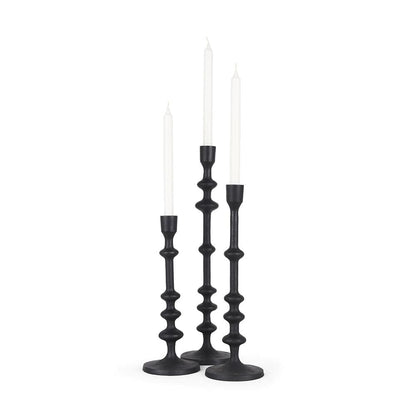 Mercana - Paolo Matte Black Metal Candle Holder (Set of 3) - 70673 view 1
