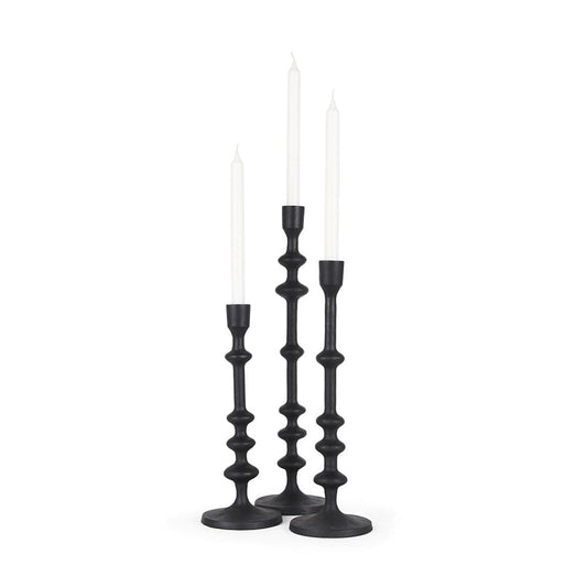 Mercana - Paolo Matte Black Metal Candle Holder (Set of 3) - 70673 view 1