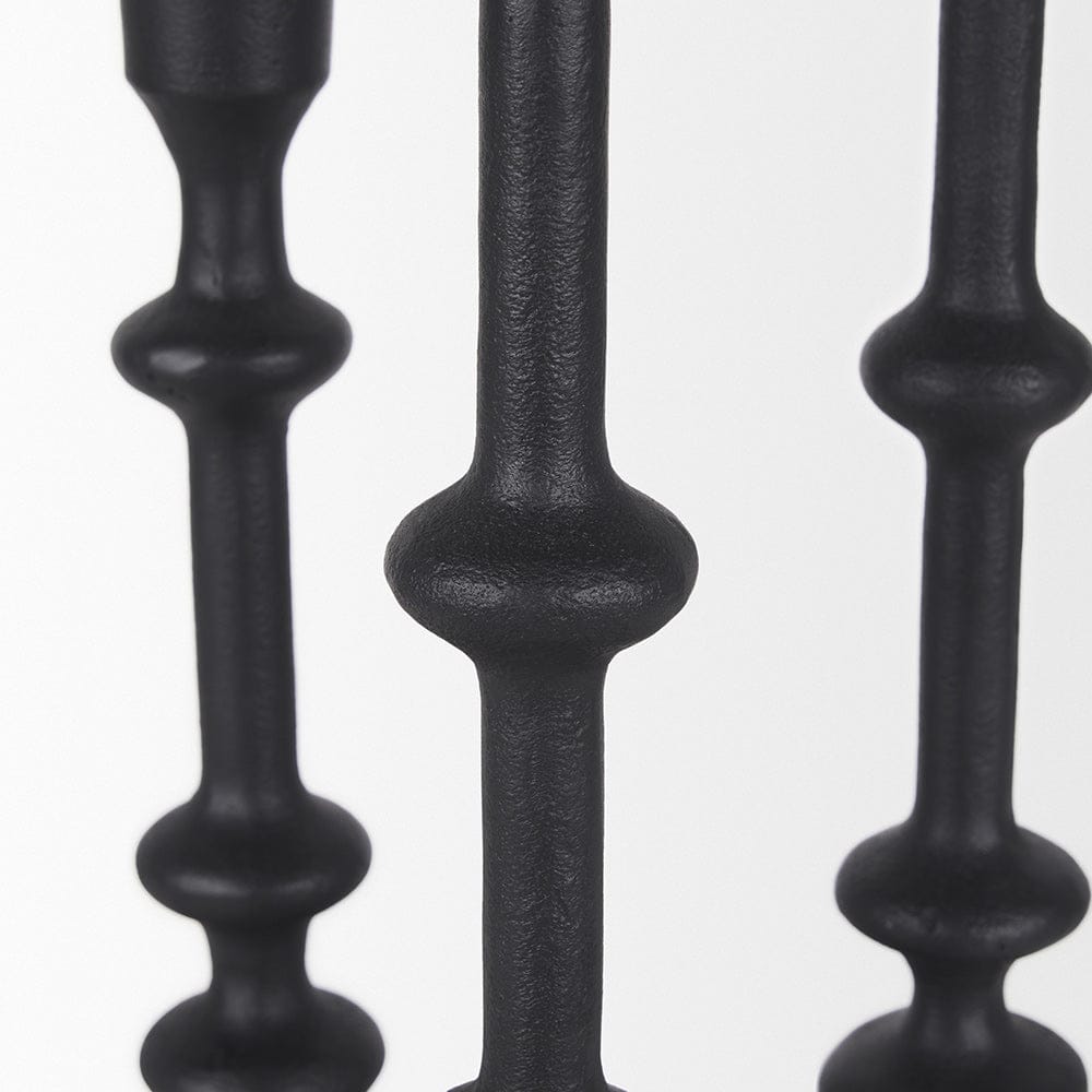Mercana - Paolo Matte Black Metal Candle Holder (Set of 3) - 70673 view 5
