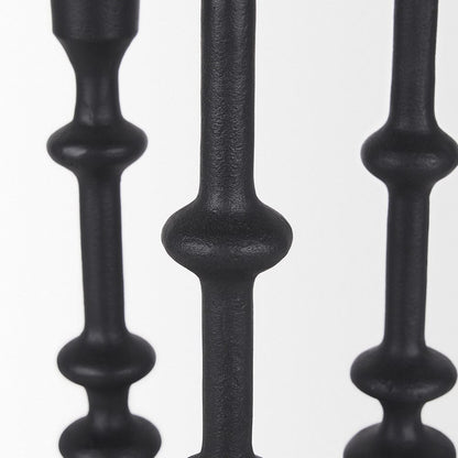 Mercana - Paolo Matte Black Metal Candle Holder (Set of 3) - 70673 view 5