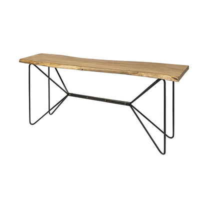 Mercana - Papillion I 66L x 16W Blonde Wood and Iron Console Table - 68753-AB_CLOSEOUT view 1