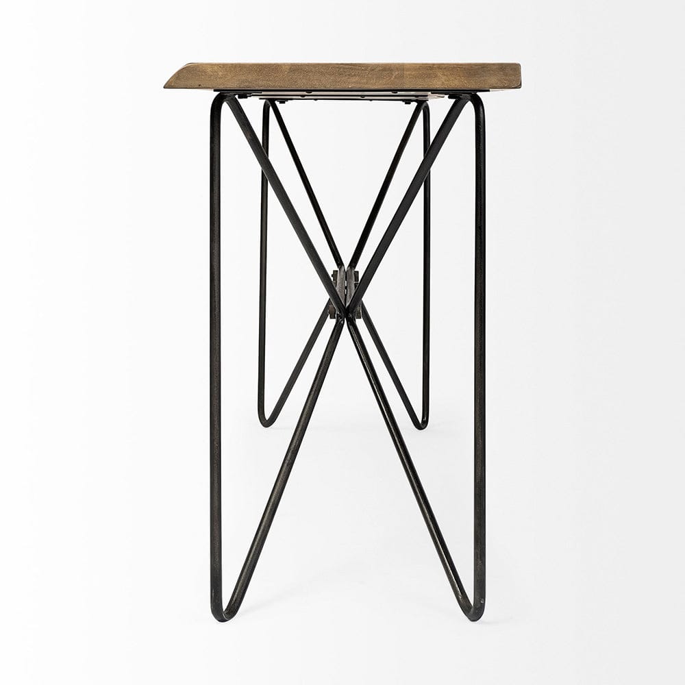 Mercana - Papillion I 66L x 16W Blonde Wood and Iron Console Table - 68753-AB_CLOSEOUT view 4
