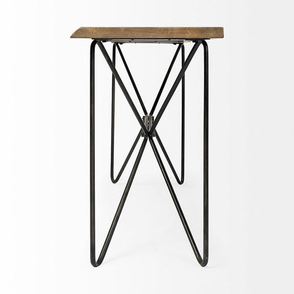 Mercana - Papillion I 66L x 16W Blonde Wood and Iron Console Table - 68753-AB_CLOSEOUT view 4