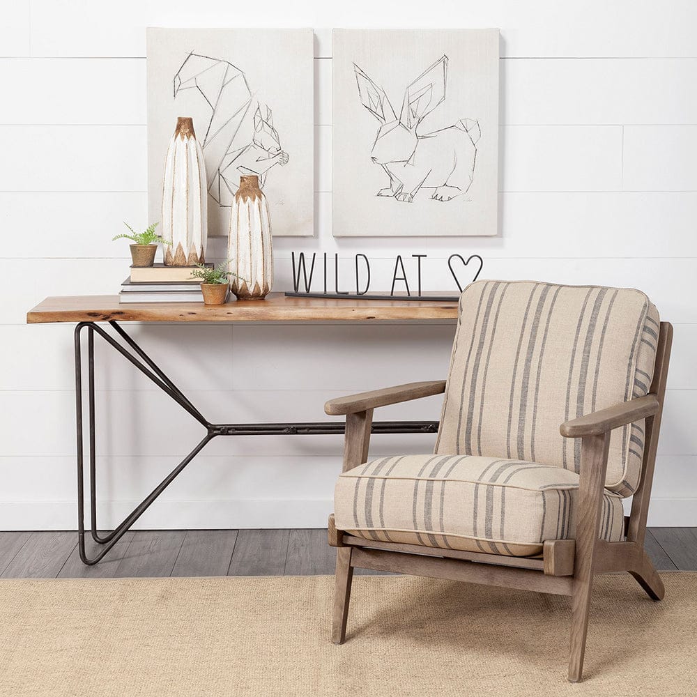 Mercana - Papillion I 66L x 16W Natural Solid Wood and Iron Console Table - 67115-AB_CLOSEOUT view 4