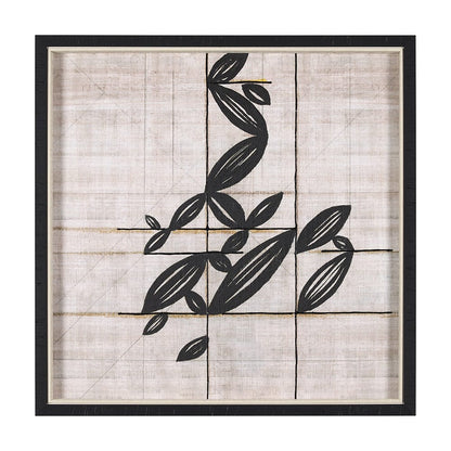 Mercana - Papyrus Foliage I by Mercana Studio a Hand Embellished Textured Framed Art Print - 15181 view 1